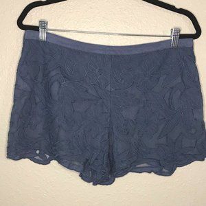 Abercrombie & Fitch Navy Lace High Waist Short